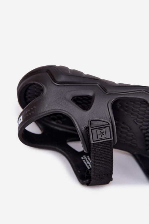 Chinelos leves Sandálias femininas com uma plataforma Big Star RR274A512 cor preta