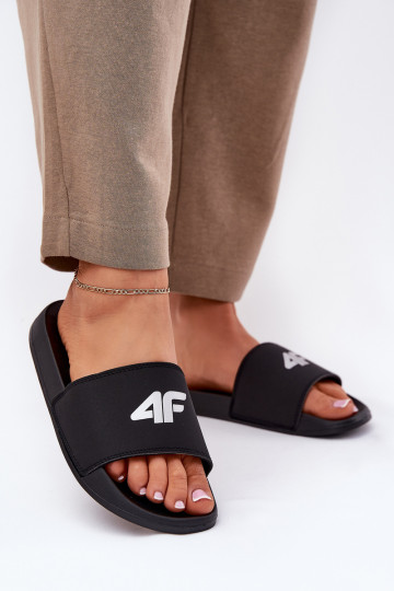 Chinelos pretos femininos, 4F 4FRMM00FSLIF010-20S