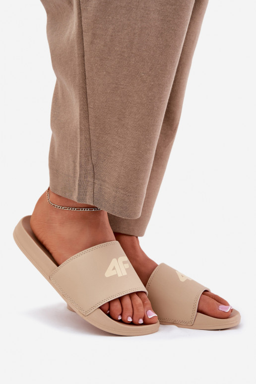 Chinelos femininos 4F 4FRMM00FSLIF010-83S bege Chinelos femininos 4F 4FRMM00FSLIF010-83S bege