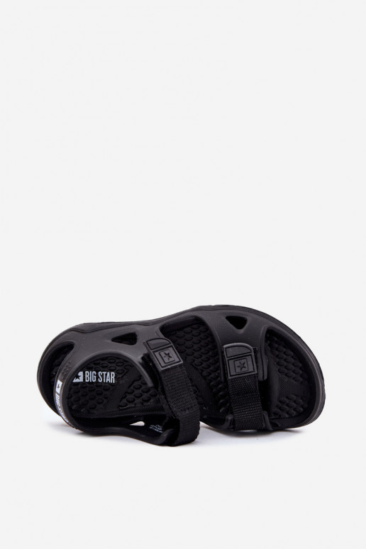 Chinelos leves sandálias Infantil Big Star RR374513 cor preta