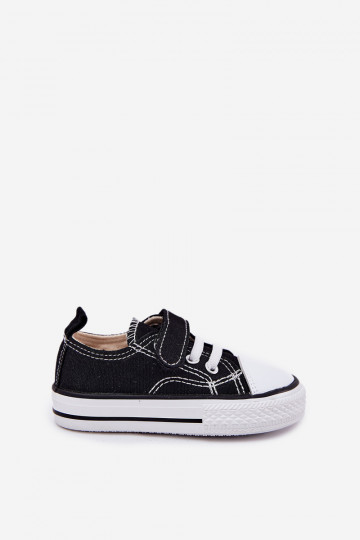 Sapatos infantis de lazer pretos com fecho adesivo, "Obidana" 2