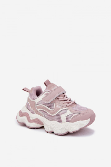 Sapatos infantis rosa estilo esportivo com sola grossa, "Lianees"