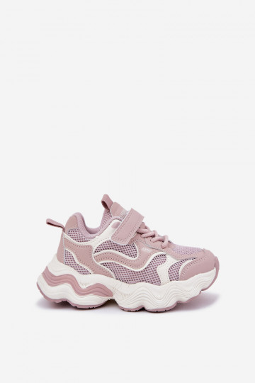 Sapatos infantis rosa estilo esportivo com sola grossa, "Lianees" 2