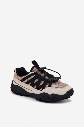 Sapatos infantis cor de areia estilo esportivo com zíper, "Įjungtanelita"