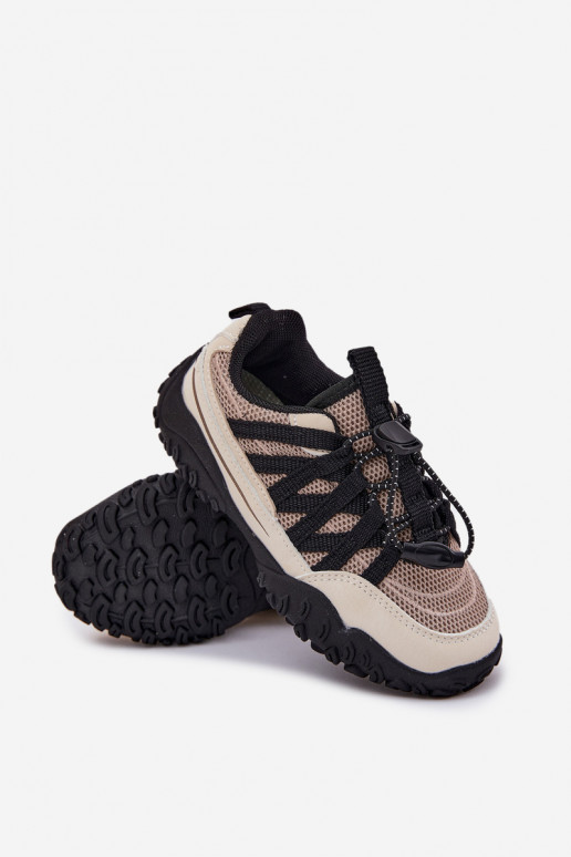 À modalo de tênis Infantil com fecho de pressão bege Habilitadonelita À modalo de tênis Infantil com fecho de pressão bege Habilitadonelita