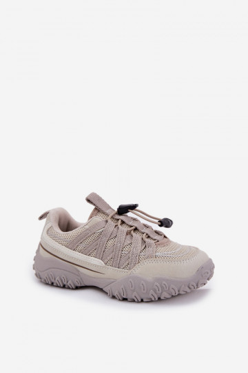 Sapatos infantis cor de marfim estilo esportivo com zíper, "Įjungtanelita"