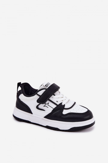 Sapatos infantis estilo esportivo preto e branco, Big Star RR374052