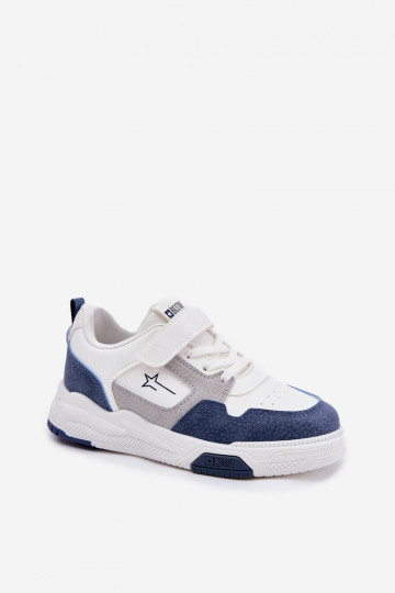 Sapatos infantis estilo esportivo azul e branco, Big Star RR374053