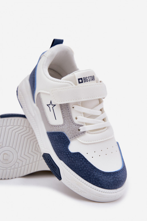  À modalo de tênis Infantil Big Star RR374053 Branco-cor azul