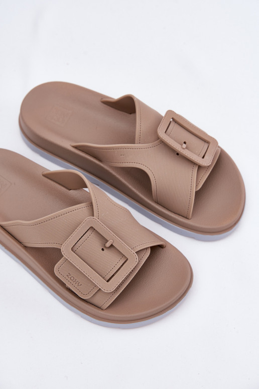 Perfumado Chinelos femininos decorar com fivelas ZAXY RR285076 bege Perfumado Chinelos femininos decorar com fivelas ZAXY RR285076 bege