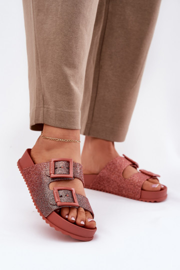 Perfumado Chinelos femininos com brilho I com fivelasmi ZAXY RR285025 cor rosa 2