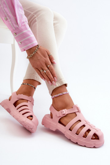 Feminino Chinelos leves sandálias cor rosa Gasaria 2