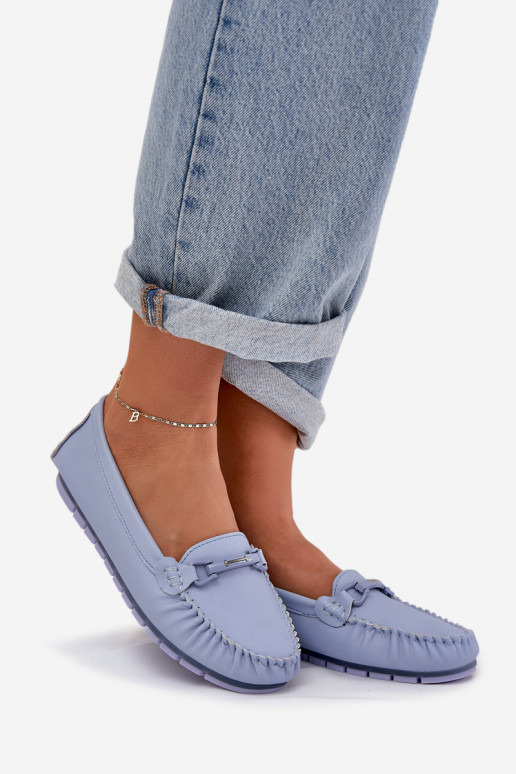 Lygiapadžiai odiniai mokasinai su... Lygiapadžiai odiniai mokasinai su...