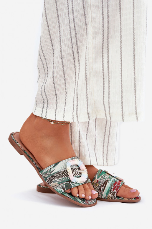 isósceles Chinelos femininos decorar com fivelas Cores diferentes Clariola