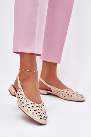 Decorado Bailarinas com salto largo bege Nilarisela 2