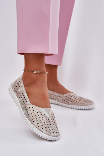 Camurça a céu aberto sapato Feminino ouro-cor cinza Chulieta 2