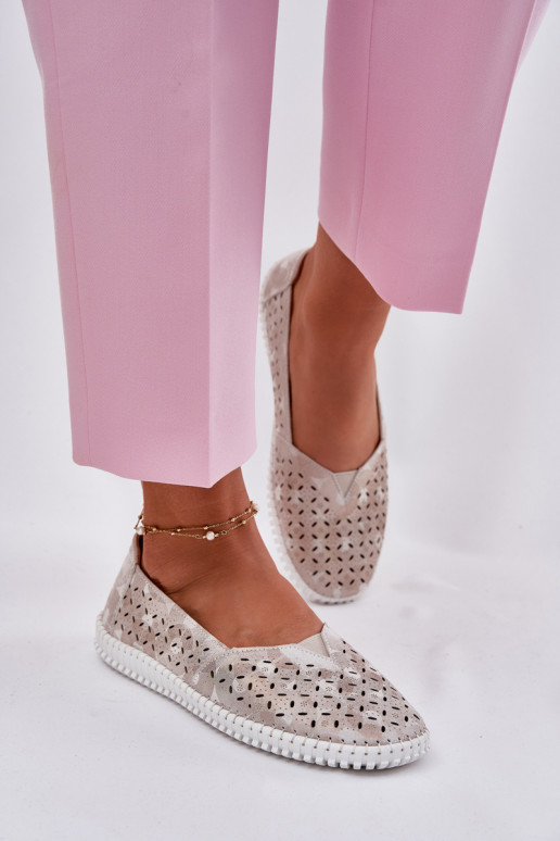 Camurça a céu aberto sapato Feminino ouro-cor cinza Chulieta