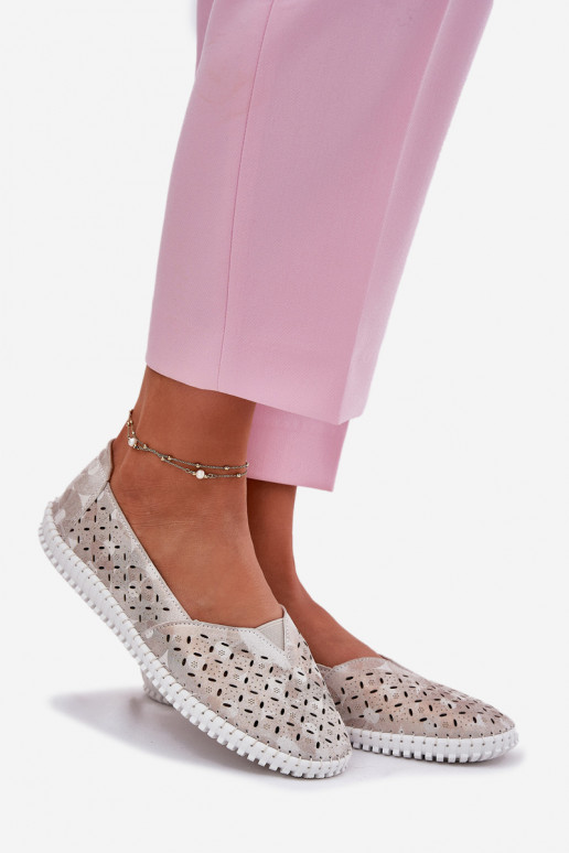 Camurça a céu aberto sapato Feminino ouro-cor cinza Chulieta