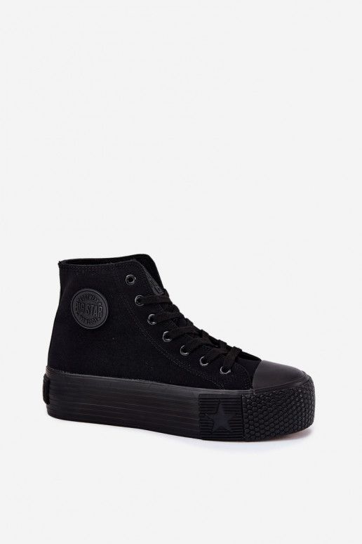 Sapatos de lazer com uma plataforma Big Star RR274742 cor preta Sapatos de lazer com uma plataforma Big Star RR274742 cor preta
