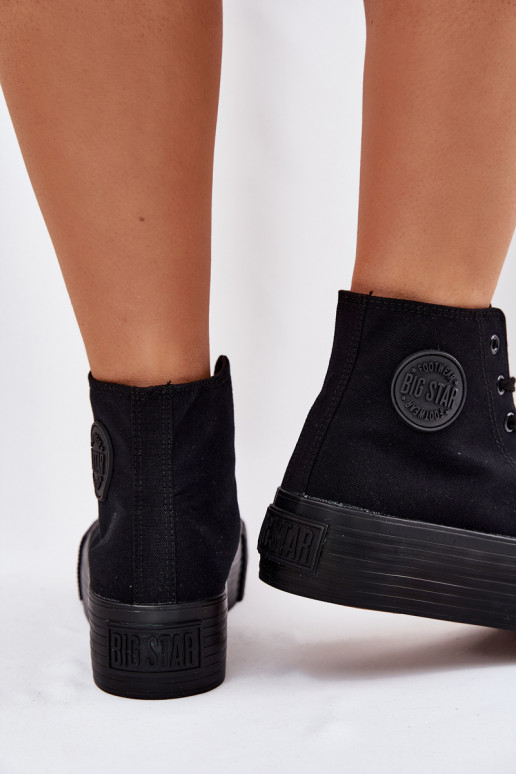 Sapatos de lazer com uma plataforma Big Star RR274742 cor preta Sapatos de lazer com uma plataforma Big Star RR274742 cor preta