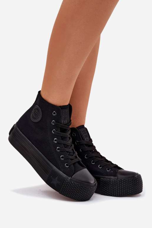 Sapatos de lazer com uma plataforma Big Star RR274742 cor preta Sapatos de lazer com uma plataforma Big Star RR274742 cor preta