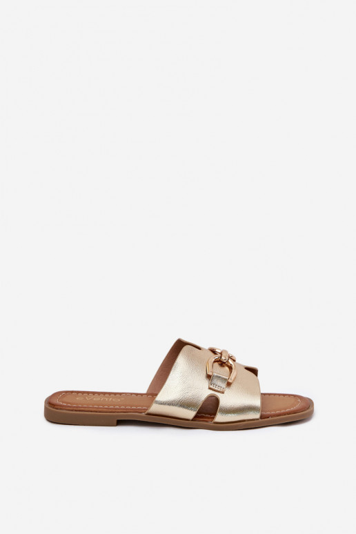 Chinelos Apartamento feminino Com decorações Detalem cor dourada Amiresna Chinelos Apartamento feminino Com decorações Detalem cor dourada Amiresna