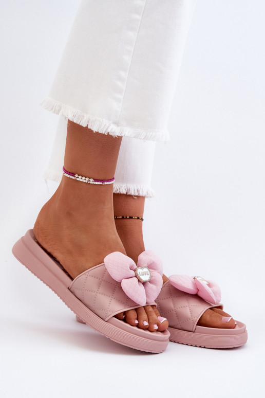 Chinelos femininos com enfeites Habilitado Baixoj Platformie cor rosa Cedrella Chinelos femininos com enfeites Habilitado Baixoj Platformie cor rosa Cedrella