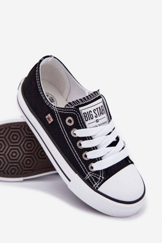 Calçado de lazer modelo clássico infantil Big Star DD374163 cor preta
