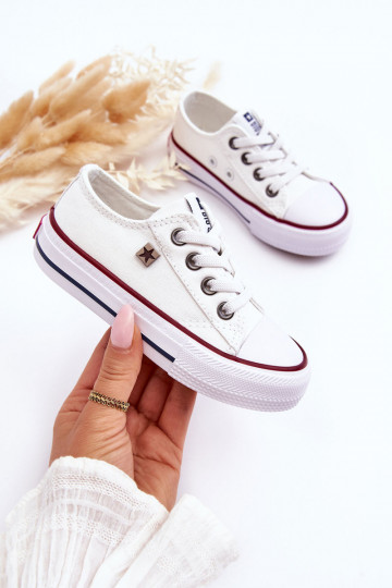 Calçado de lazer modelo clássico infantil Big Star DD374160 cor branca 2