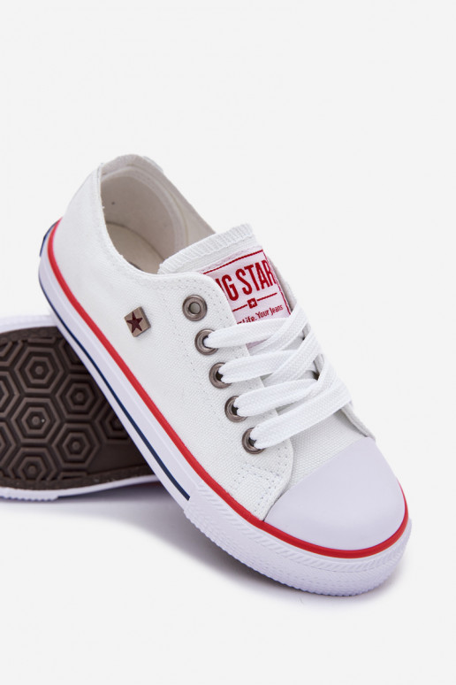 Calçado de lazer modelo clássico infantil Big Star DD374160 cor branca Calçado de lazer modelo clássico infantil Big Star DD374160 cor branca