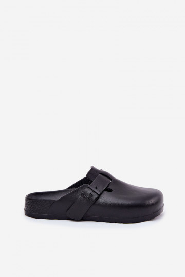 Tamancos masculinos leves pretos com fivelas, Big Star RR174A022 2