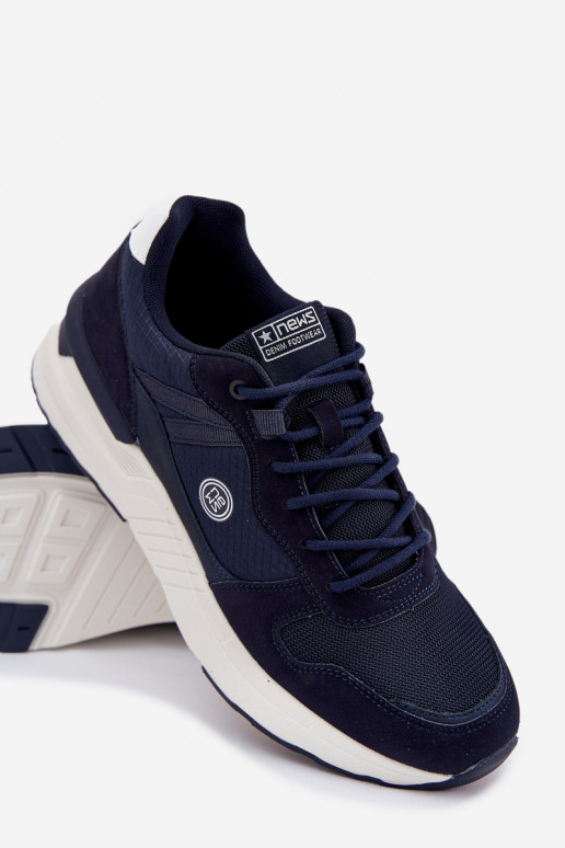 tênis À modalo de tênis Tem que sercho com uma plataforma azul escuro Hanirin tênis À modalo de tênis Tem que sercho com uma plataforma azul escuro Hanirin