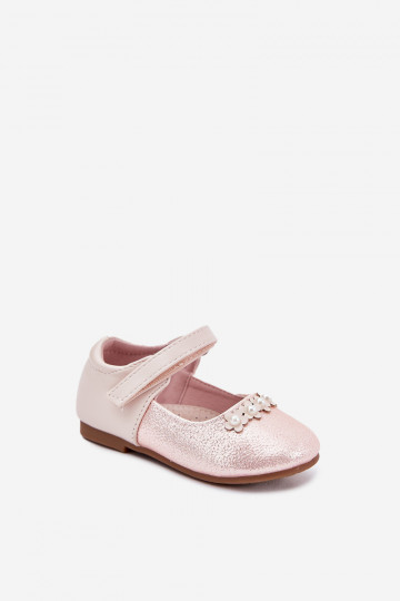 Batalhas infantis de cor branca com fechos adesivos, "Orailla"