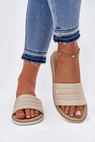 Chinelos femininos Inblu SF000003 bege