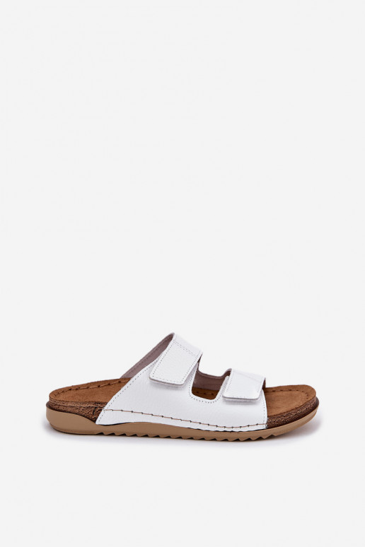 Chinelos de couro Feminino Inblu AA0005GU cor branca Chinelos de couro Feminino Inblu AA0005GU cor branca