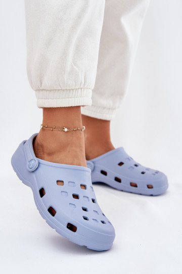 Chinelos femininos Chinelos leves LEMIGO 806 cor azul