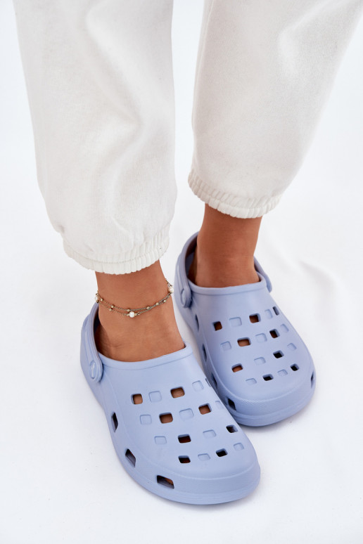 Chinelos femininos Chinelos leves LEMIGO 806 cor azul