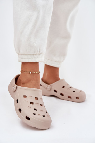 Chinelos femininos Chinelos leves LEMIGO 806 bege 2