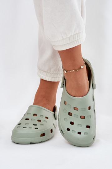 Chinelos leves femininos LEMIGO 806 na cor menta 2