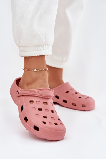 Chinelos leves femininos LEMIGO 806 na cor rosa