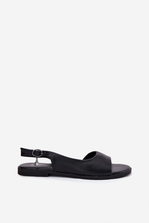 Sandálias femininas com salto largo cor preta EMeanise Sandálias femininas com salto largo cor preta EMeanise