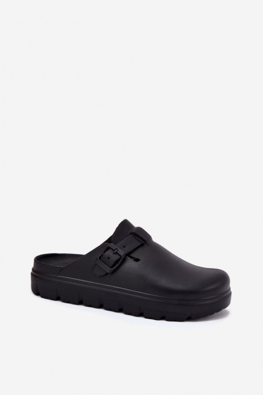 Chinelos leves Chinelos femininos com alças I com fivelas cor preta Larinie Chinelos leves Chinelos femininos com alças I com fivelas cor preta Larinie