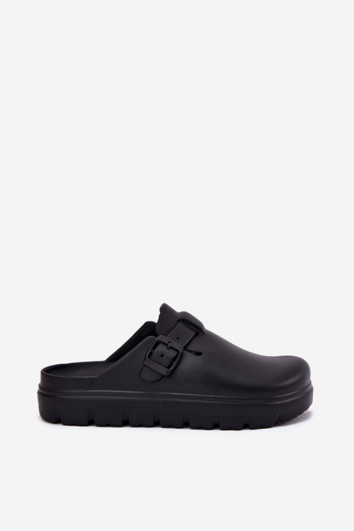 Chinelos leves Chinelos femininos com alças I com fivelas cor preta Larinie Chinelos leves Chinelos femininos com alças I com fivelas cor preta Larinie