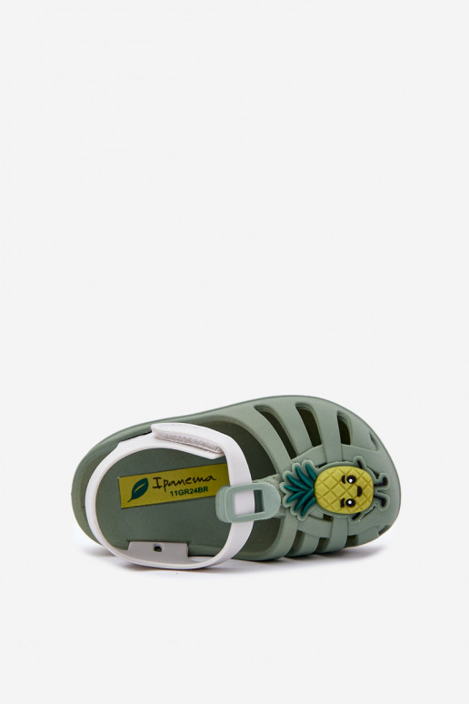 sandálias Infantil com fixadores adesivos OParaoce 83615 Ipanema Summer XIV Baby cor verde