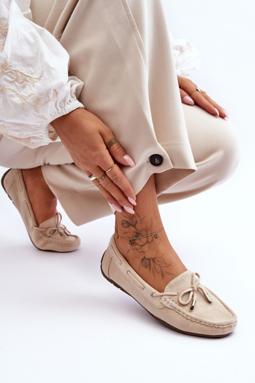 Mocassins elegantes de camurça bege Si Passione Mocassins elegantes de camurça bege Si Passione