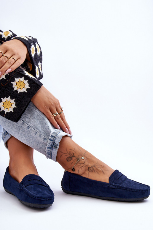 Mocassins elegantes de camurça azul escuro Lenvie Mocassins elegantes de camurça azul escuro Lenvie