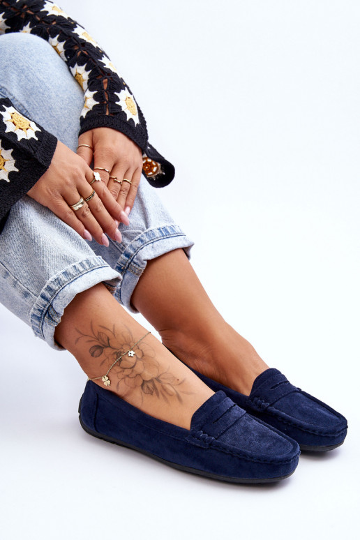 Mocassins elegantes de camurça azul escuro Lenvie Mocassins elegantes de camurça azul escuro Lenvie