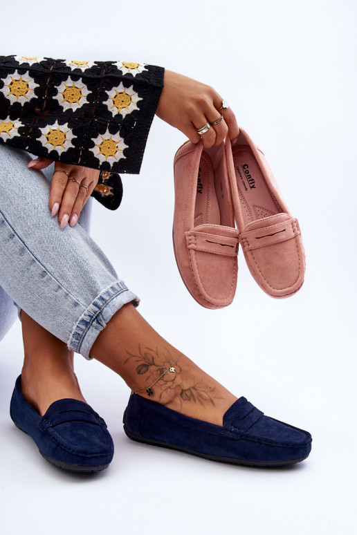 Mocassins elegantes de camurça azul escuro Lenvie Mocassins elegantes de camurça azul escuro Lenvie