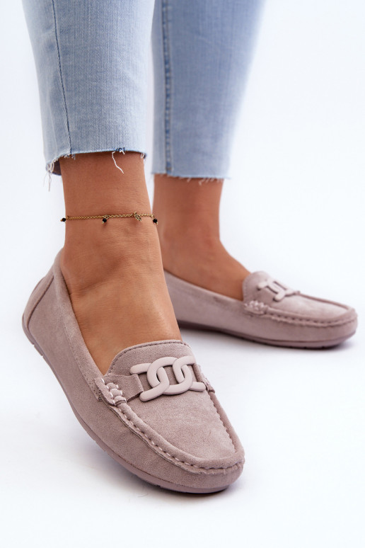 Feminino Elegante Mocassins de camurça Cor violeta Rabell