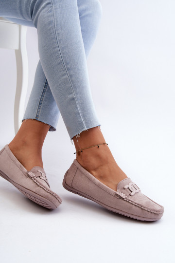 Feminino Elegante Mocassins de camurça Cor violeta Rabell 2